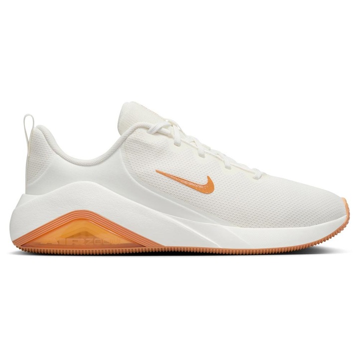 Pantofi sport dama Nike Bella 7, stabilitate ridicata, amortizare, alb-portocaliu, plasa