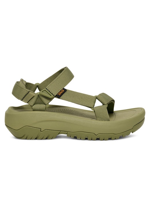 Sandale dama Teva Hurricane, rezistente la apa, cu bareta din poliester reciclat, verde, cauciuc si nylon