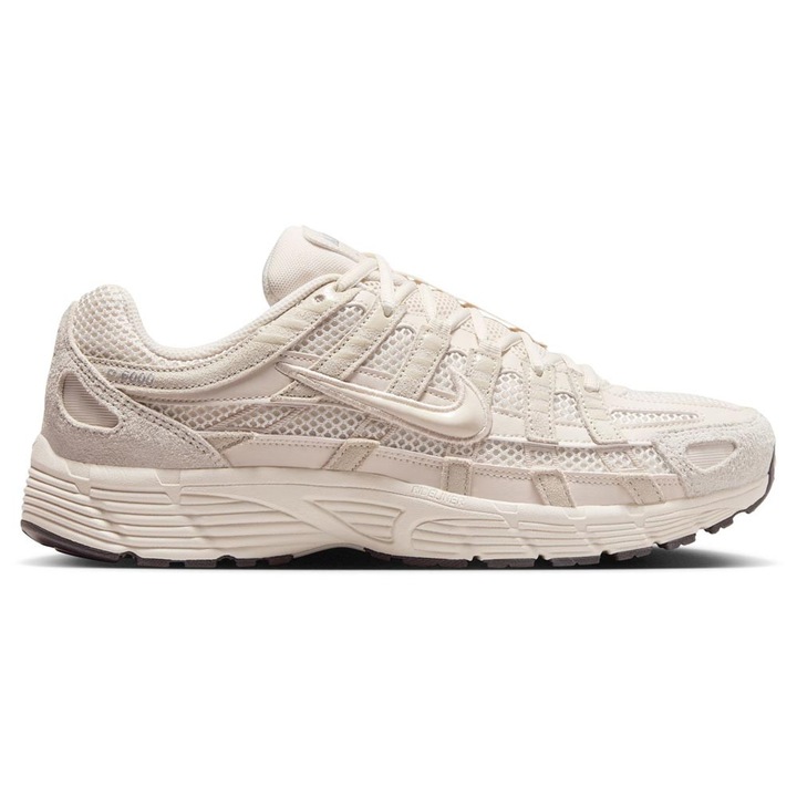 Pantofi sport barbati Nike P-6000 SE, bej, material sintetic, design retro, talpa cu absorbtie a socurilor, 41 EU