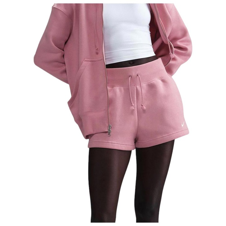 Pantaloni sport scurti dama FD1409, Nike, Bumbac/Poliester, Roz, M INTL