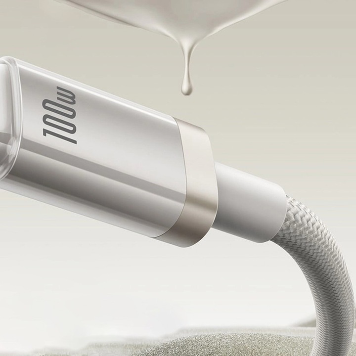 USB C típusú kábel 100W 2m - Baseus Titanium - Ezüst