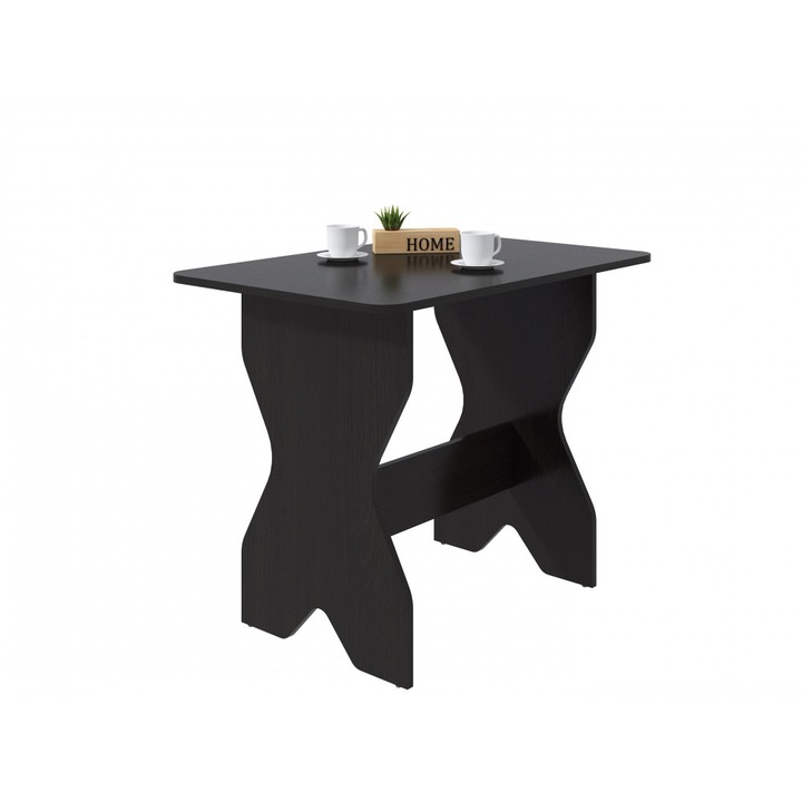 Masă bucătărie KC-1, 4 persoane, fixă, wenge, 90x60x73cm