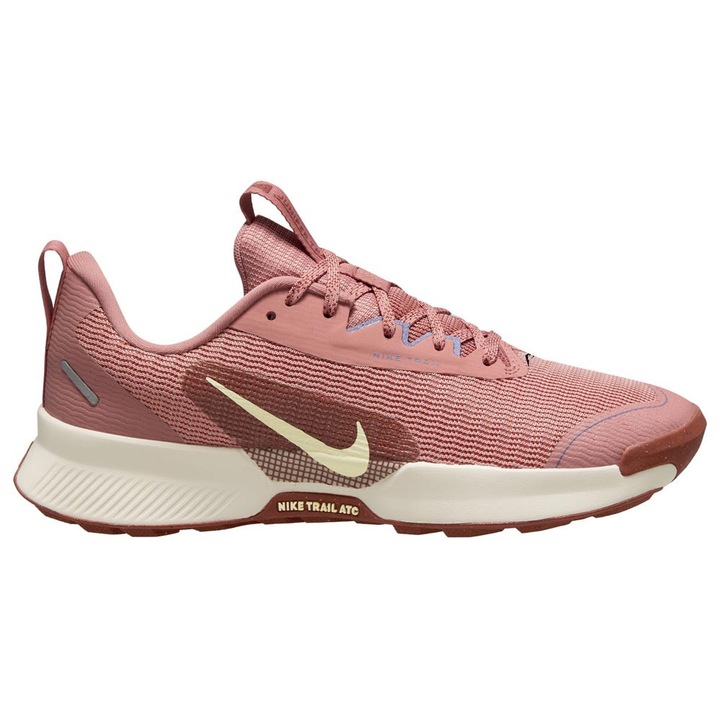 Pantofi sport dama Nike Juniper Trail 3, roz, plasa, talpa exterioara Trail ATC, amortizare spuma