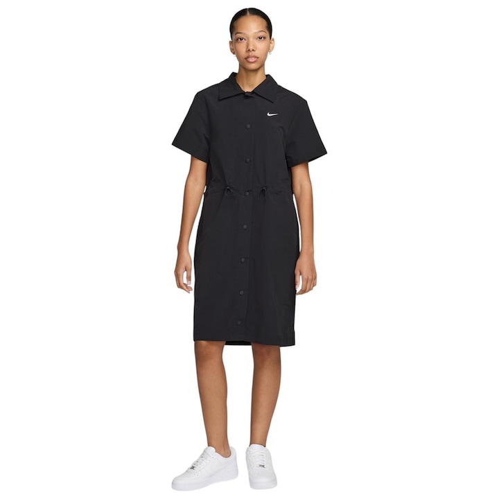 Rochie sport dama Nike Everything Wovens, mini, impermeabila, nylon, negru