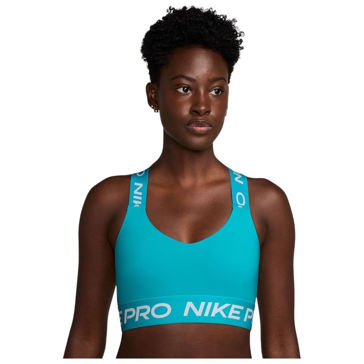 Bustiera sport HF5372, Nike, Poliester, Albastru, L INTL