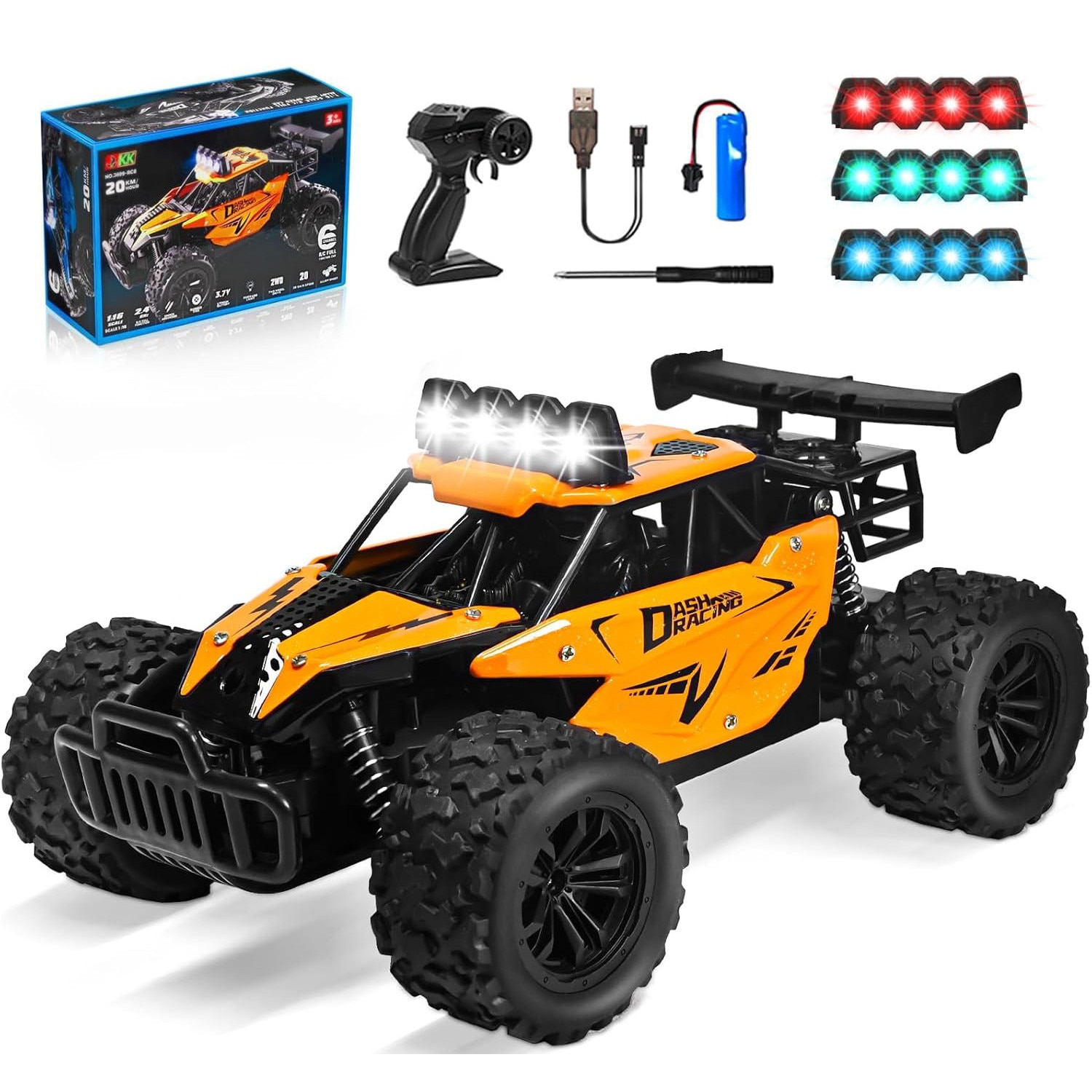 Masinuta cu Telecomanda 2-1 Kidprotect® RockCrusher Buggy RC