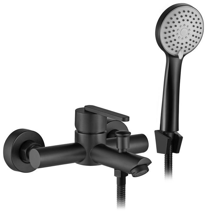 Rea Fürdőkád Csaptelep Ontario Black, sárgaréz, Fekete, 80 mm