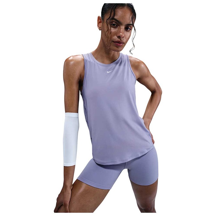 Maiou sport Nike One Classic Dri-FIT, pentru femei, culoare lila, material respirabil poliester