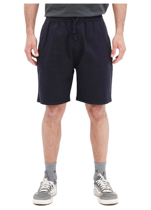 Pantaloni scurti barbati Basehit, talie elastica, buzunare laterale, negru, bumbac-elastan, L INTL