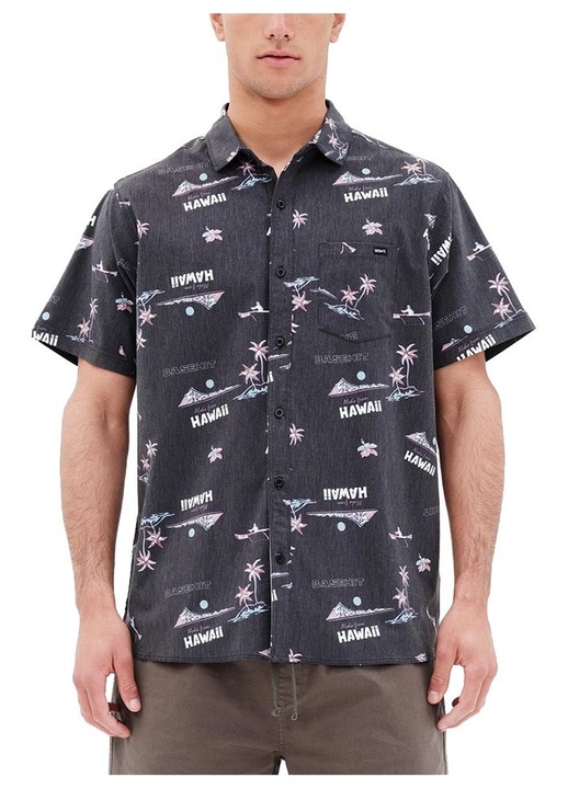 Camasa barbati, Basehit, m/c, gri, poliester-bumbac-spandex, S INTL