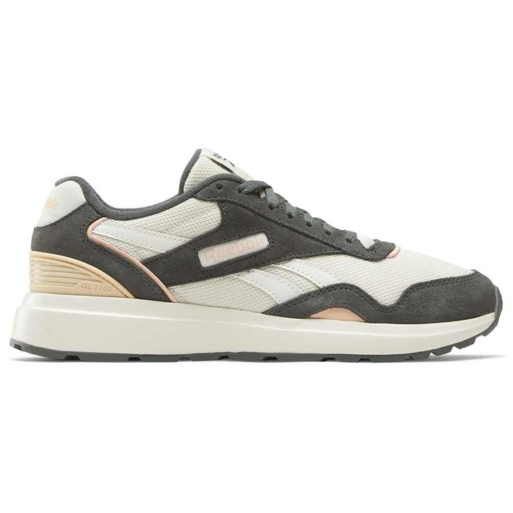 Tenisi barbati Reebok GL1100, retro, suprapuneri din piele intoarsa, talpa din cauciuc, maro