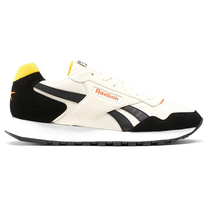 Pantofi sport barbati Reebok Glide, negru/bej, tehnologie Luxcomfort, material textil, talpa cauciuc, 44 EU