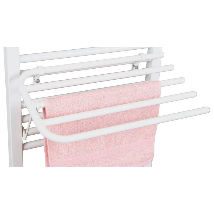 Calorifer baie, incalzire Aqualine suport prosop, 50x24cm, alb, 1.68kg