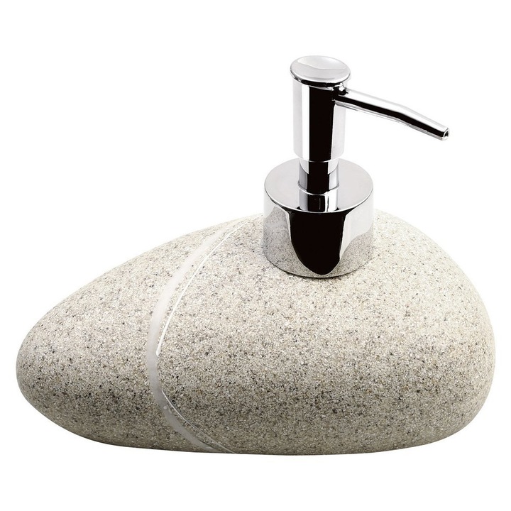 Dispenser de sapun Ridder LITTLE ROCK, bej, 180ml, 0.371kg, set 1 buc