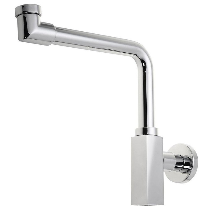 Сифон за мивка OMP TEA, система за пестене на място, хром, 32 мм, 5/4"