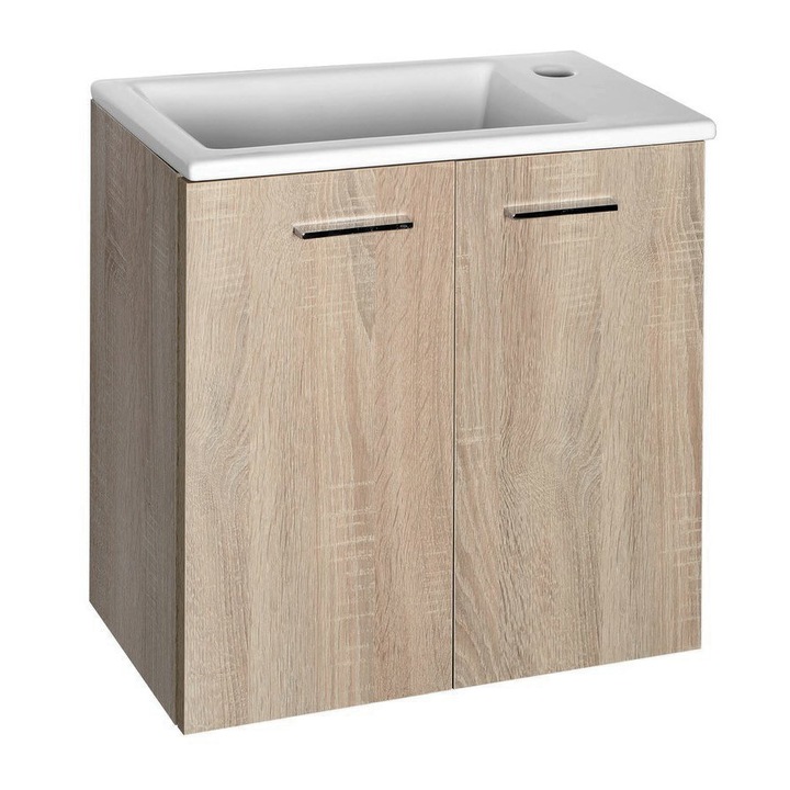 Mobilier baie, Aqualine, serie Keramia Fresh, 49x50x24,5cm, culoare maro, MDF/laminat
