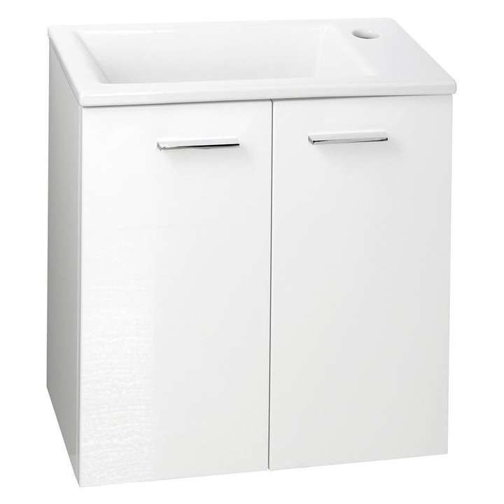 Dulap baie Aqualine ZOJA, 2 usi, alb, 49x50x24,5cm