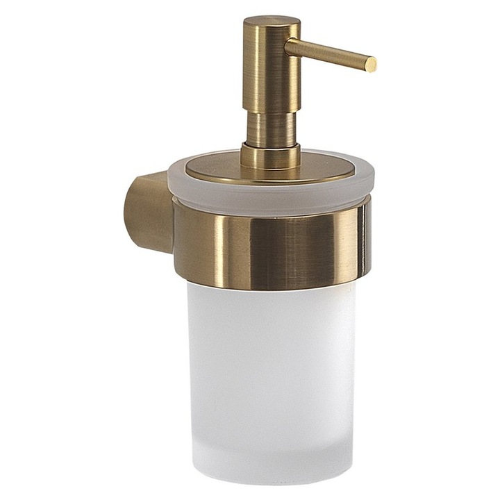 Dispenser de sapun Gedy PIRENEI, 110 ml, aur mat, 69x152x108 mm