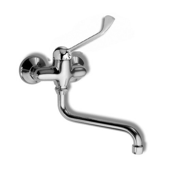 Baterie sanitara Novaservis, model Metalia 55, 100 mm, crom, cu brat rotativ 210 mm