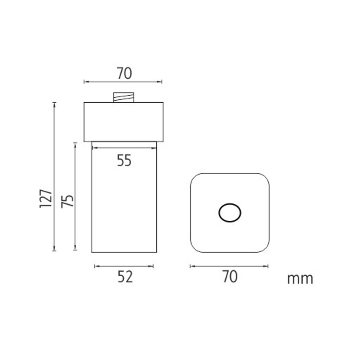 Резервен контейнер за дозатор от серия KIBO, Nimco, стъкло, бяло