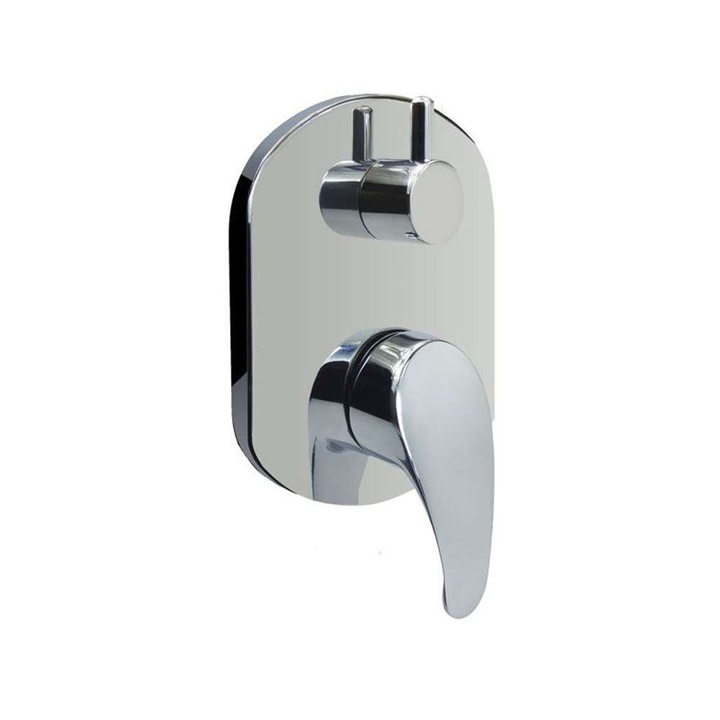 Baterie sanitara Mereo, model Sonata, ovala, design robust, pentru dusuri si bai