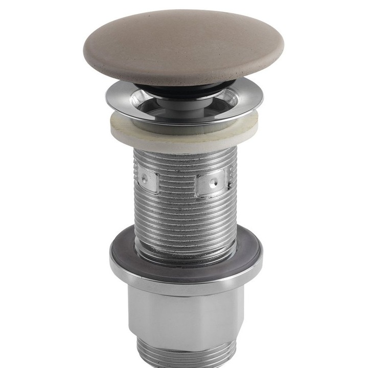 Scurgere lavoar Sapho 5/4", clic-clack, dop beton, 10-80 mm