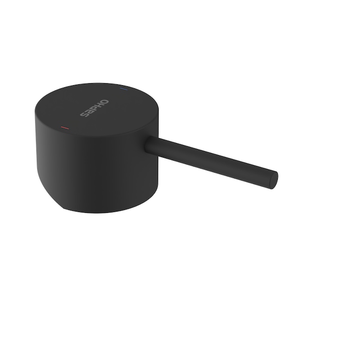 Maneta control pentru baterie sanitara, Sapho, negru mat, 0.150 kg, 1 set