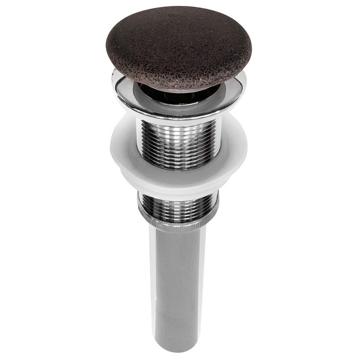 Сифон за мивка, Sapho, щрак-клак, черен, 5/4"