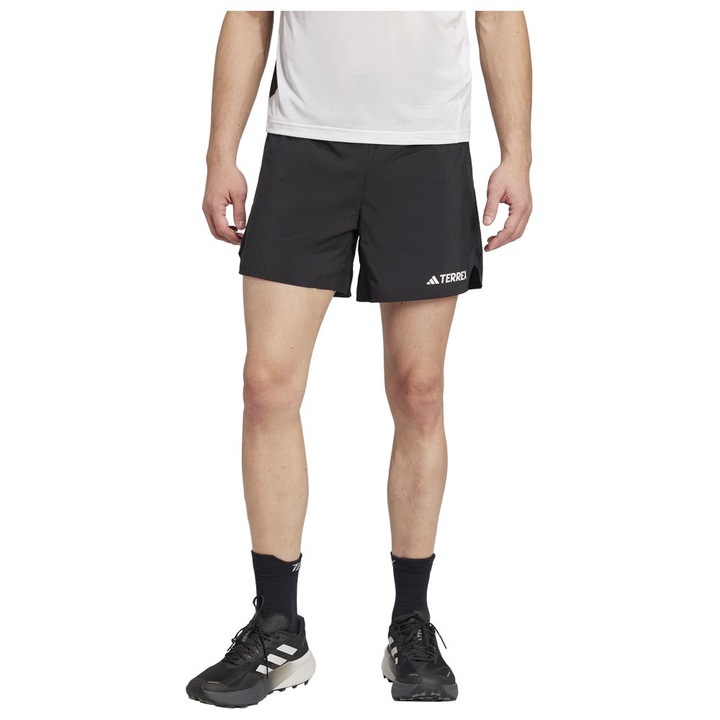 Pantaloni scurti sport barbati Adidas Performance, poliester, negru