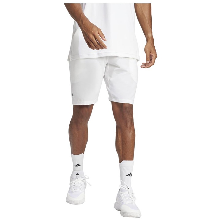 Pantaloni scurti sport barbati Adidas Performance Club, poliester/elastan, alb