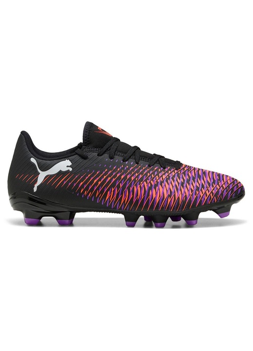 Ghete de fotbal Puma Future 8 Play FG/AG, roz/negru, talpa cu crampoane TPU, pentru iarba naturala si gazon artificial, 44.5 EU