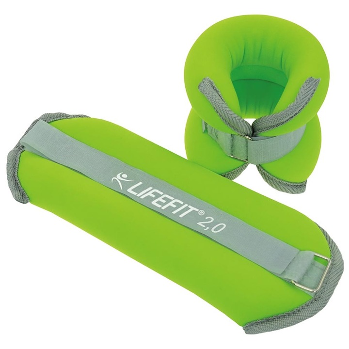 Greutati fitness set 2x2kg LIFE FIT, neopren, rezistent la umiditate si transpiratie