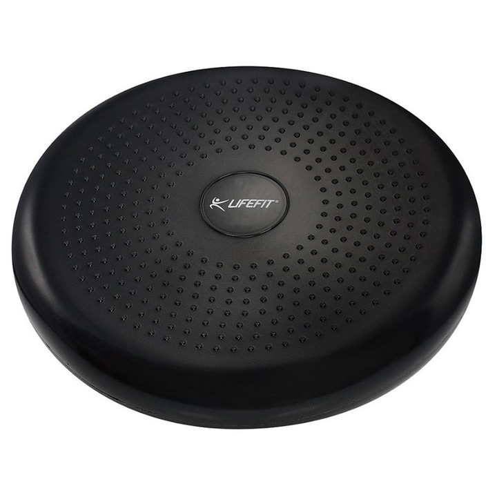 Perna echilibru LIFE FIT 33cm masaj, umflabil, negru