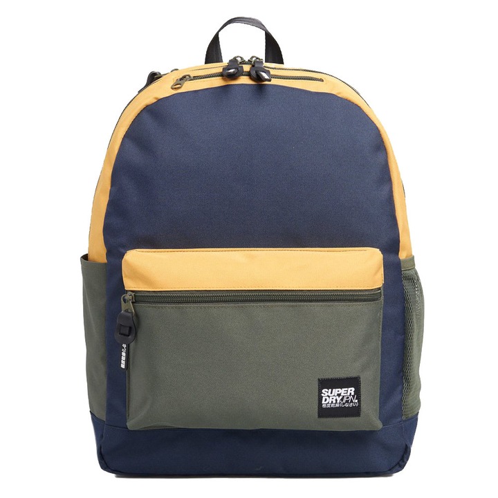 Rucsac Superdry City Pack, albastru inchis/galben, 40x29x13cm
