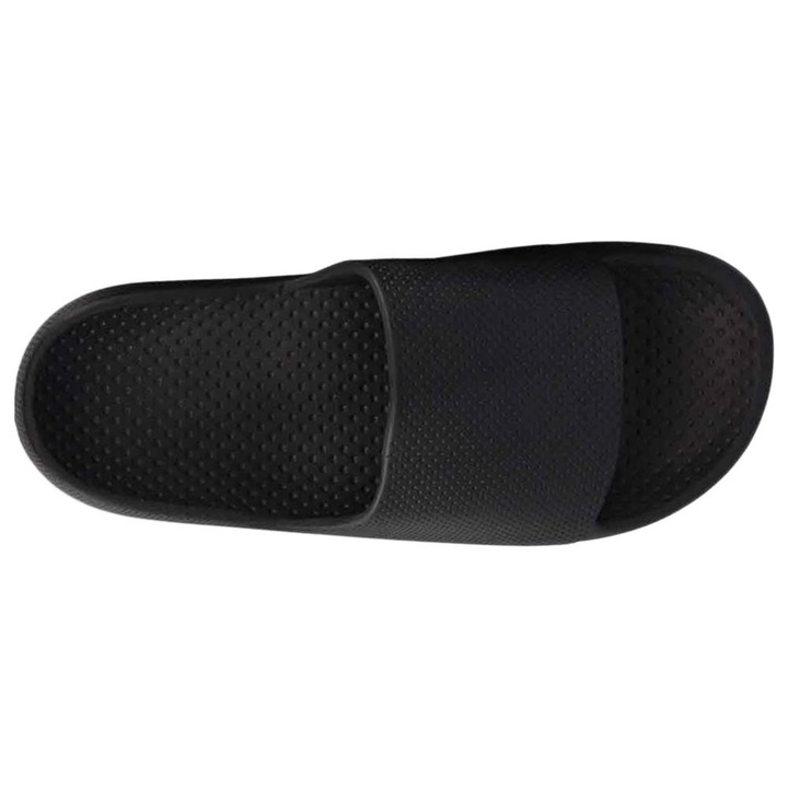 Slapi de plaja PAREX, negru, talpa stabila, bareta lata, spuma EVA