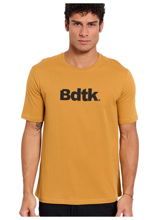 Tricou barbati BodyTalk, croiala regulata, guler rotund, mustar, bumbac, L INTL