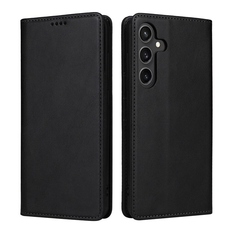 Husa pentru Samsung Galaxy A56 Daden® Flip Leather Deluxe, Antisoc, Inchidere magnetica, Buzunar card, Calitate Premium, Negru