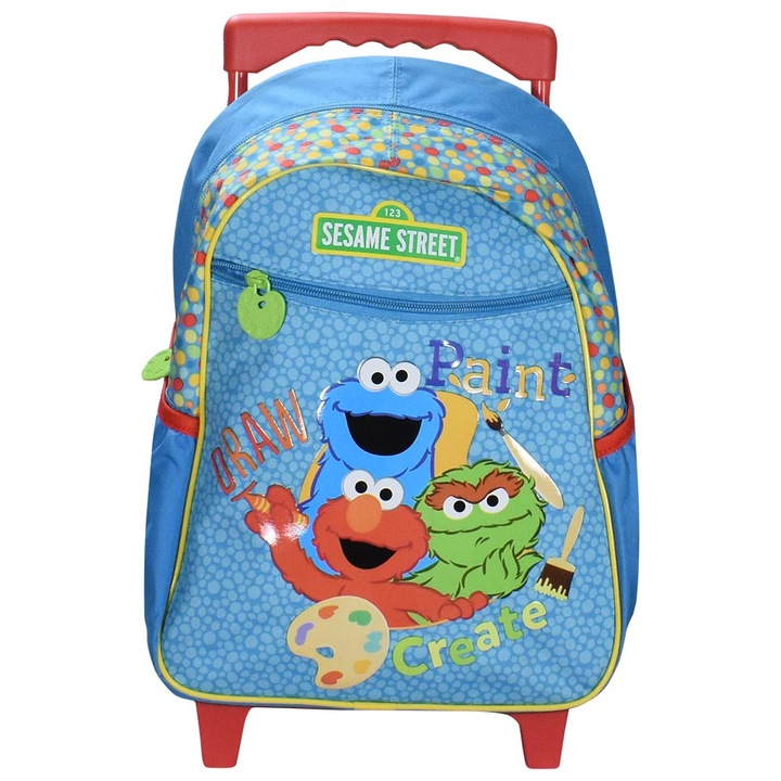 Ghiozdan troler SUNCE Sesame Street 14L albastru