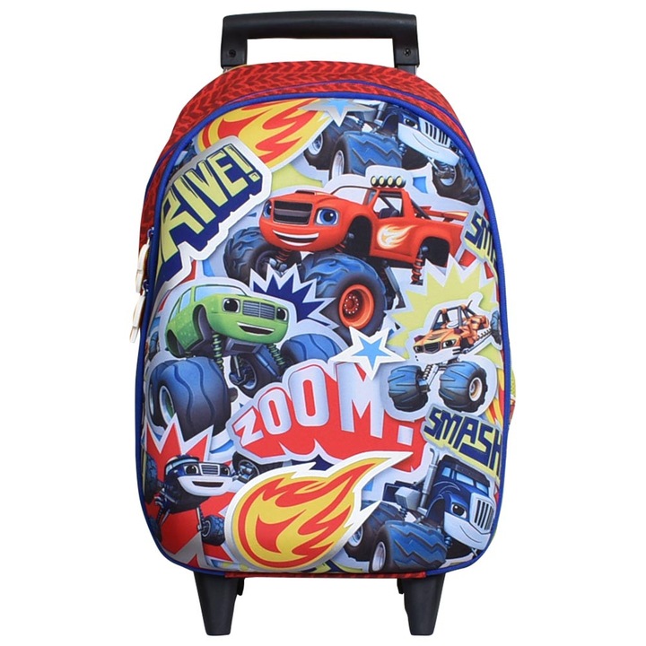 Geanta troler scolar Sunce Blaze 45x31x15cm albastru 18L