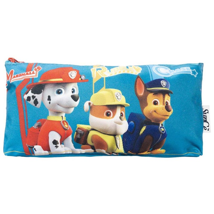 Penar SUNCE Paw Patrol, dreptunghiular, cu fermoar, pentru scris, multicolor