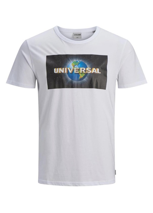 Tricou barbati, Jack & Jones, maneca scurta, alb, bumbac, S INTL