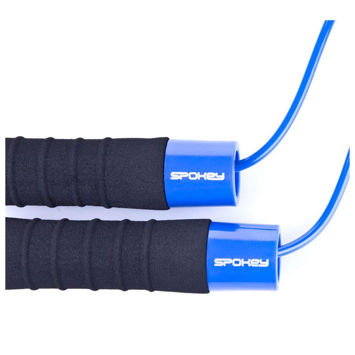 Coarda de gimnastica Spokey Pump IV, 286 cm, ergonomic, antiderapant, albastru/negru