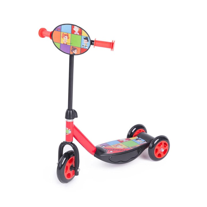 Patine Spokey pentru copii, 2 roti 125mm, 1 roata 150mm, inaltime maxima 67cm, 29x10.5cm