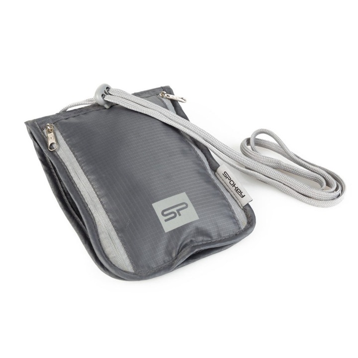 Portofel Spokey, 14x20.5cm, cu protectie RFID, subtire, cu buzunar cu fermoar
