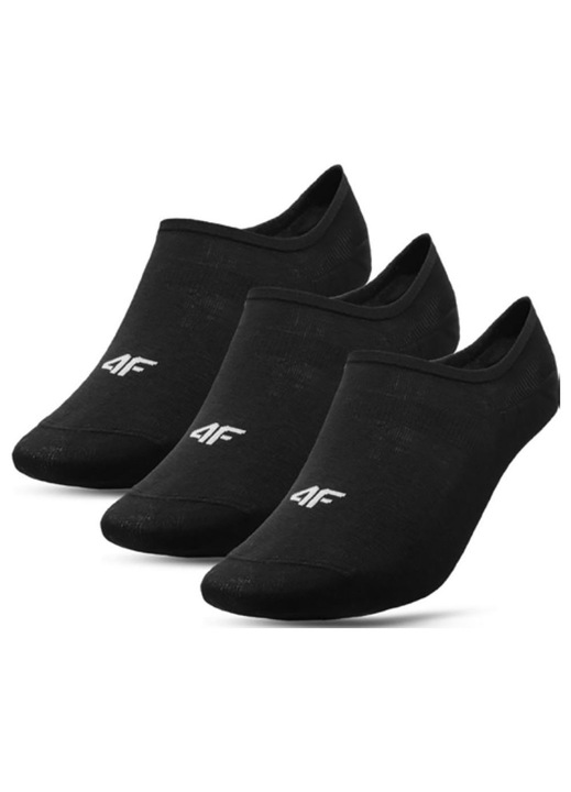 Set 3 perechi sosete barbati 4F, bumbac/poliamida, negru, 39-42