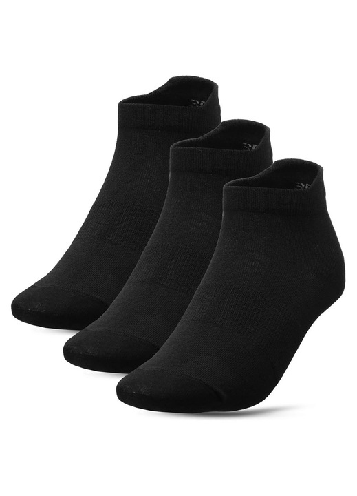 Set 3 perechi sosete barbati 4F, bumbac/poliester, negru, 35-38
