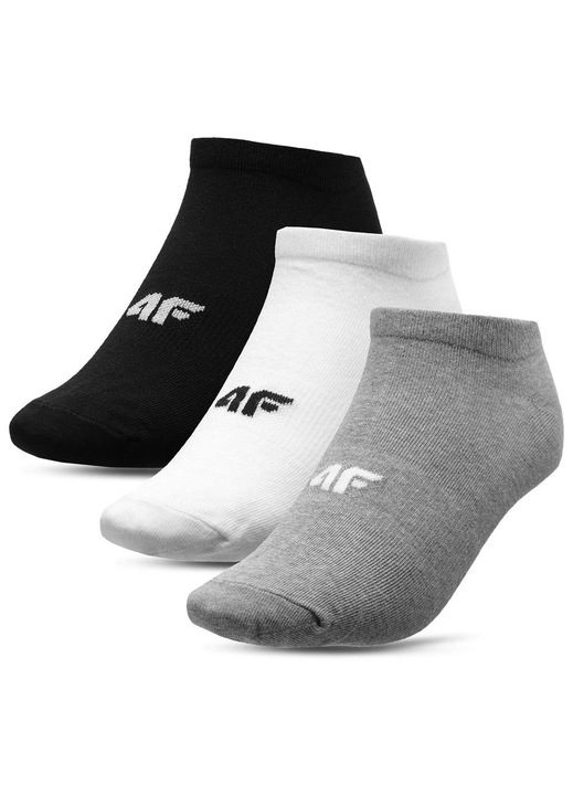 Set 3 perechi sosete barbati 4F, bumbac/elastan, multicolor, 43-46