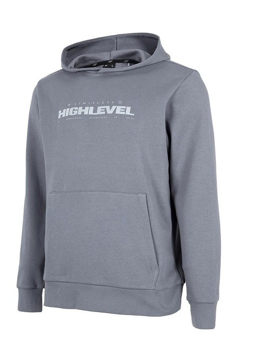 Hanorac barbati 4F, gri, bumbac, croiala regulata, gluga integrata, 3XL INTL