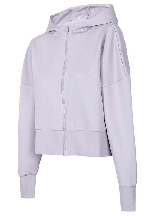 Geaca 4F dama, lila, bumbac, croiala regulata, gluga integrata, XL INTL