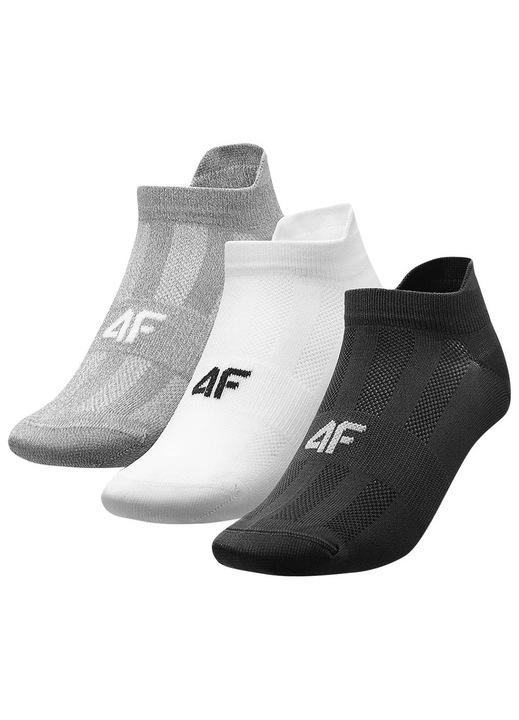 Sosete barbati 4F, H4Z22-SOM003, 3 perechi, material respirabil, finisaj elastic, sub glezna